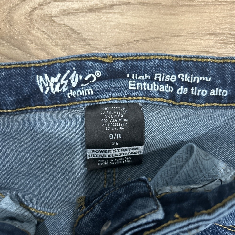 Mossimo Denim High Rise  Women Blue Stretch Skinny Jeans Size 0/R 25